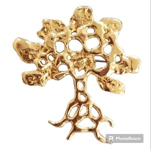 Anne Dick Brutalist Tree Shaped Brooch